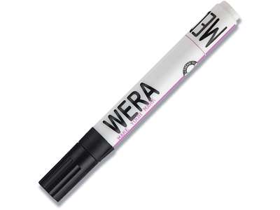 Marker, Rund spids, 1-3 mm, Sort, Wera 