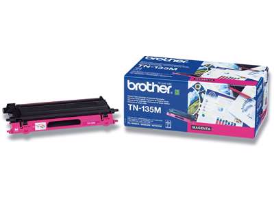 Toner, TN135M, Magenta-rød, 4.000 sider, Brother 