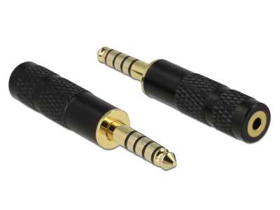 DeLOCK 65897 kabel kønsskifter 1 x 4.4 mm 5 pin 1 x 2.5 mm 4 pin Sort