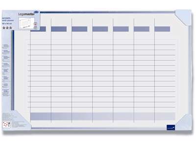 Planlægningstavle, Whiteboard, Ugeplanner, Til 14 navne, dage eller opgaver, Legamaster 4900