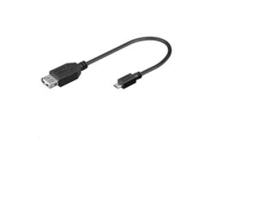 Microconnect USBABMICRO2 USB-kabel USB 2.0 0,2 m USB A Micro-USB B Sort