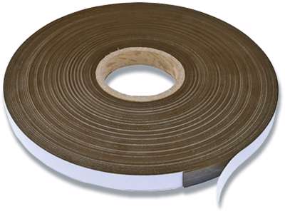 Magnettape, 19mm x 30m x 1.5mm, Brun, Med tape på bagsiden, MagView 