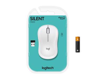 Logitech M220 Silent Wireless Mouse, Off-white