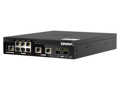 QNAP QSW-M2106PR-2S2T netværksswitch Administreret L2 10G Ethernet (100/1000/10000) Strøm over Ethernet (PoE) 1U Sort