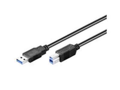 Microconnect USB3.0AB05B USB-kabel USB 3.2 Gen 1 (3.1 Gen 1) 0,5 m USB A USB B Sort