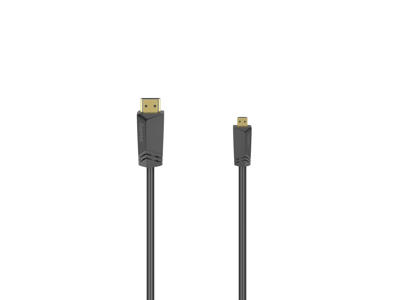 Hama 00205016 HDMI-kabel 1,5 m HDMI Type A (Standard) HDMI Type D (Micro) Sort