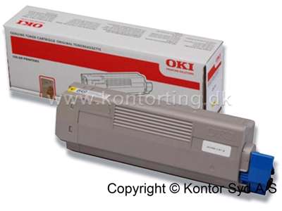 Toner, MC861-851, Yellow-gul, 7.300 sider, OKI 44059165