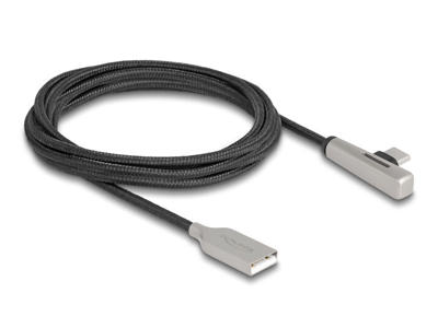 DeLOCK 80767 USB-kabel USB 2.0 2 m USB A USB C Sort, Sølv