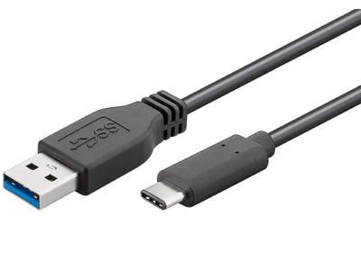 Microconnect USB3.1CA0015 USB-kabel USB 3.2 Gen 1 (3.1 Gen 1) 0,15 m USB C USB A Sort