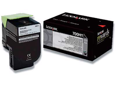 Toner, 700H1, Black-sort, 4.000 sider, Lexmark 70C0H10