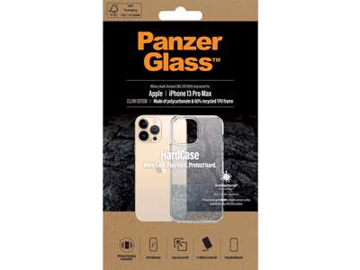 Cover, iPhone 13 Pro Max, Case, Transparant, PanzerGlass Antibacterial - HardCase 