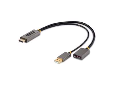 StarTech.com 128-HDMI-DISPLAYPORT videokabel adapter 0,3 m HDMI Type A (Standard) Sort, Grå