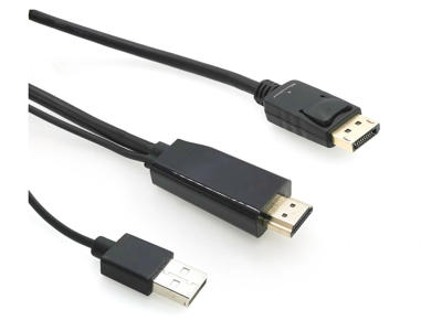 Microconnect HDMI-DP-CON3 videokabel adapter 3 m HDMI Type A (Standard) DisplayPort Sort