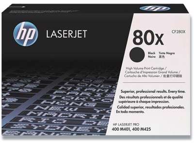 Tonere, 80X, Black-sort, Dual pack, HP CF280XD