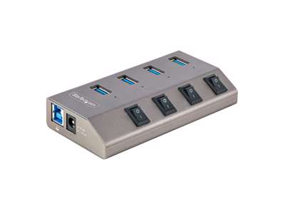 StarTech.com 5G4AIBS-USB-HUB-EU interface hub USB 3.2 Gen 1 (3.1 Gen 1) Type-B 5000 Mbit/s Grå