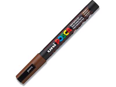 Paint marker, 0.9-1.3 mm, Brun, Rund spids, uni Posca PC-3M