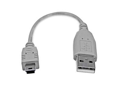 StarTech.com USB2HABM6IN USB-kabel USB 2.0 0,152 m USB A Mini-USB B Grå