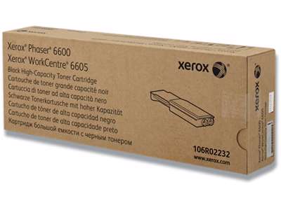 Toner, 6600, Black-sort, 8.000 sider, Xerox Phaser 106R02232