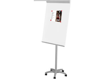 Flipover, Gulvmodel, 68x104 cm, Lakeret magnetisk stål whiteboardplade, Naga Rocada Mobile