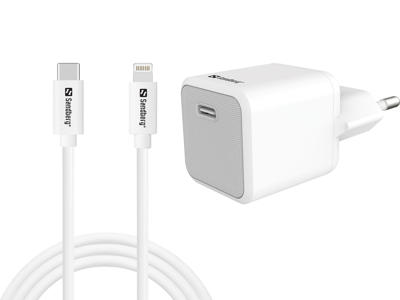 Sandberg USB-C AC Charger 20W +Lightning 1M