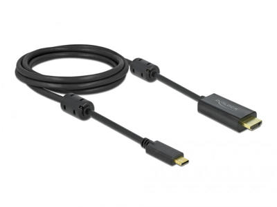 DeLOCK 85970 videokabel adapter 2 m USB Type-C HDMI Sort