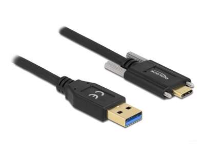 DeLOCK 84019 USB-kabel USB 3.2 Gen 2 (3.1 Gen 2) 2 m USB A USB C Sort