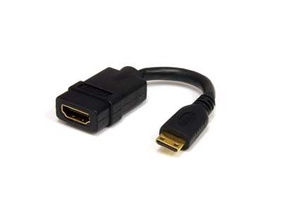 StarTech.com HDACFM5IN HDMI-kabel 0,127 m Mini HDMI Sort