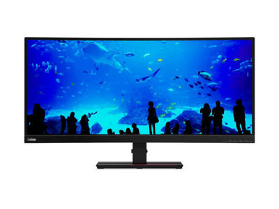 Lenovo ThinkVision T34w-20 computerskærm 86,4 cm (34") 3440 x 1440 pixel UltraWide Quad HD LCD Sort