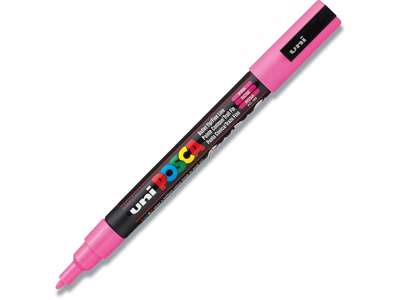 Paint marker, 0.9-1.3 mm, Pink, Rund spids, uni Posca PC-3M