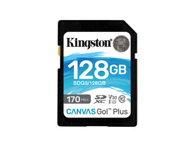 Kingston Technology 128 GB SDXC Canvas Go Plus 170R C10 UHS-I U3 V30