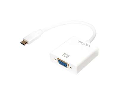 LogiLink USB-C/VGA USB grafisk adapter 1920 x 1080 pixel Hvid