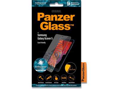 Skærmbeskyttelse, Samsung Galaxy Xcover 5, Klar, 1 stk, PanzerGlass Antibacterial - Case Friendly 