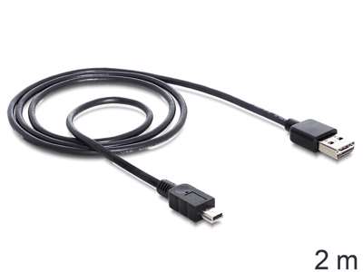 DeLOCK 85554 USB-kabel USB 2.0 2 m USB A Mini-USB B Sort