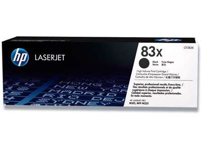 Toner, 83X, Black-sort, 2.200 sider, HP CF283X