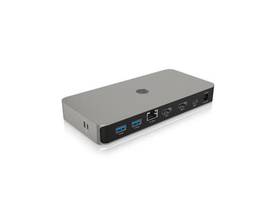 ICY BOX IB-DK2880-C41 Ledningsført USB4 Anthracit, Sort