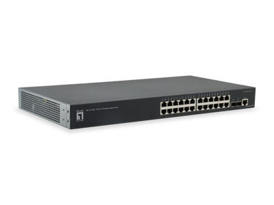 LevelOne GTL-2661 netværksswitch Administreret L2 Gigabit Ethernet (10/100/1000) Sort