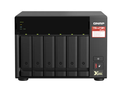 QNAP TS-673A NAS Tower AMD Ryzen V1500B 8 GB DDR4 36 TB HDD QNAP Turbo System Anthracit