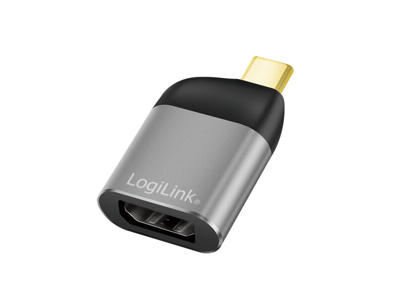 LogiLink CUA0204 kabel kønsskifter USB-C DisplayPort Sort, Grå