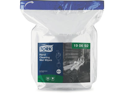 Renseserviet, Hænder, 58 ark pr spand, 4 poser, Tork Premium Wet Wipe W14