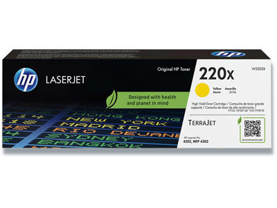 Toner, 220X, Yellow-gul, 5.500 sider, HP W2202X