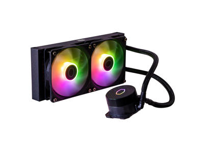 Cooler Master MasterLiquid 240L Core ARGB Processor Væskekølingssæt 12 cm Sort