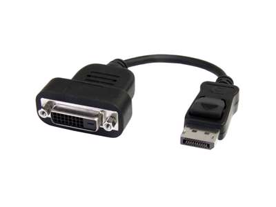 StarTech.com DP2DVIS videokabel adapter 0,2 m DisplayPort DVI-D Sort