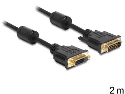 DeLOCK DVI-D/DVI-D 2m DVI kabel Sort