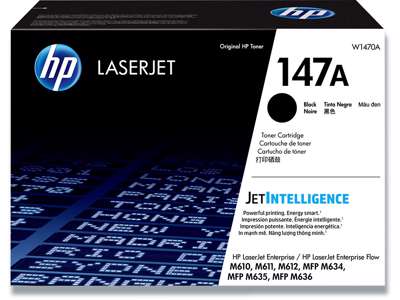 Toner, 147A, Black-sort, 10.500 sider, HP W1470A