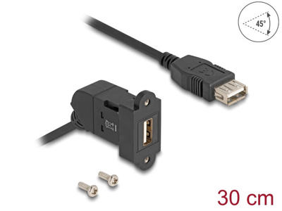 DeLOCK 67152 kabel kønsskifter USB-A Sort