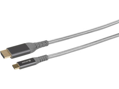 eSTUFF ES607102 kabel kønsskifter HDMI USB C Grå