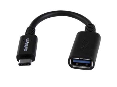 StarTech.com USB31CAADP USB-kabel USB 3.2 Gen 1 (3.1 Gen 1) 0,15 m USB C USB A Sort