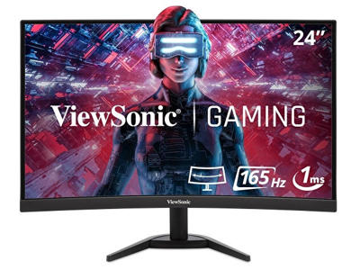 Viewsonic VX Series VX2418C computerskærm 61 cm (24") 1920 x 1080 pixel LCD Sort