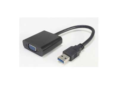 Microconnect USB3.0VGA USB grafisk adapter 1920 x 1080 pixel Sort