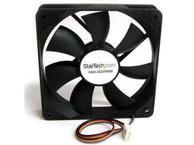 StarTech.com FAN12025PWM Computerkølesystem Computerkabinet Ventilator 12 cm Sort